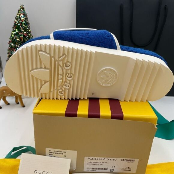 Men’s Gucci X Adidas, slide sandals size 11 made in Italy - Picture 6 of 7